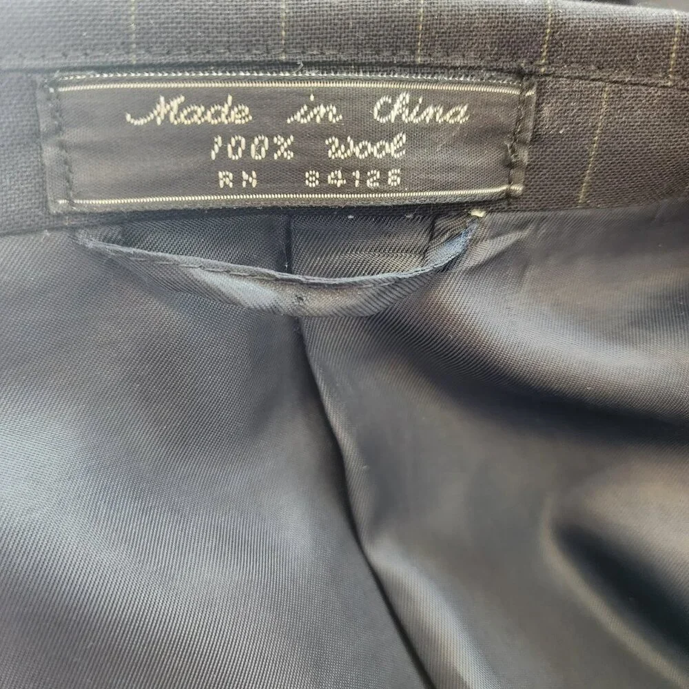 Robert Kent Wool Blazer 100%‎ Wool | 2-Button Pinstripe Suit Jacket 29x27